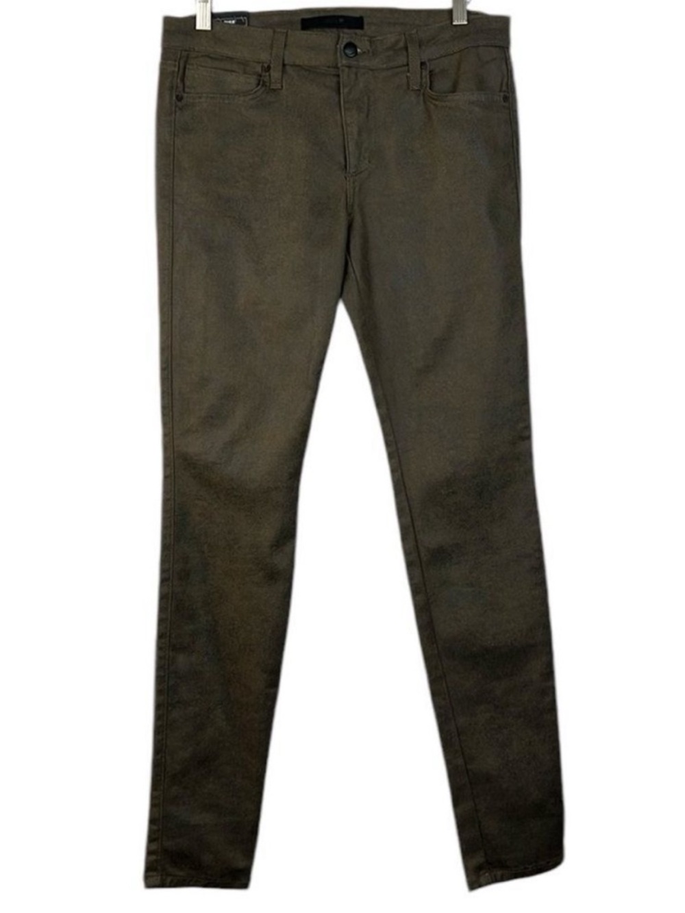 NWT Joe’s Jeans Coated Denim Mid-Rise Skinny Jeans Montana Olive Green Size 29